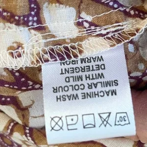 Anthropologie Love the Label Maxi Dress S Cottagecore Smocked Tiered Block Print thumbnail 9