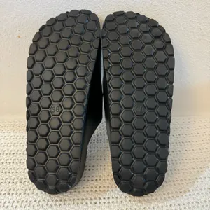 Women’s Black Adjustable Double Buckle Sandals Waterproof,Comfortable Flat Shoes thumbnail 10