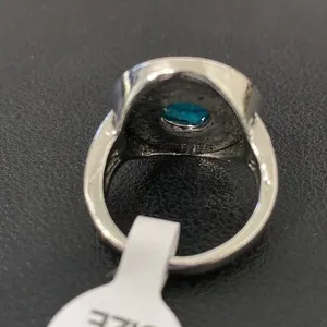 Silver and Turquoise Ring Size 8.5 thumbnail 4