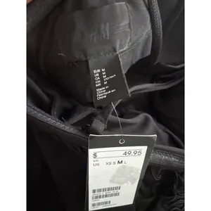NWT H&M Little Black Dress Emroidery Tank Short Cocktail Going Out Club Mini thumbnail 2