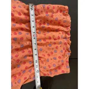 Delia’s Strapless Micro Floral Dress M Orange Blush Tube Mini Y2K Sheer NWT Flaw thumbnail 10