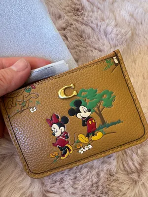 Coach Disney X Essential Mini ID Card Case With Mickey Mouse And Minnie Mouse thumbnail 6