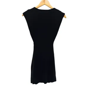 Wilfred Free Cutout Ribbed Mini Dress Black Sleeveless Bodycon Aritzia S LBD‎ thumbnail 8