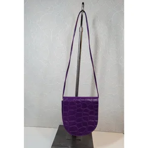 Vintage Dover Crossbody Bag Womens Purple Embossed Animal Print Mirror Purse thumbnail 5
