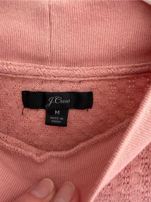 J.Crew‎ Textured Mock Neck Long Sleeve Top Pink Puff Sleeve Medium thumbnail 3