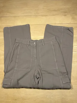 Eileen Fisher Garment-Dyed Utility Organic Cotton Cargo Pant Sz XS thumbnail 6