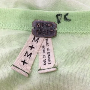 Free People We The Free First Love Lace-Up Tee in Lime thumbnail 3