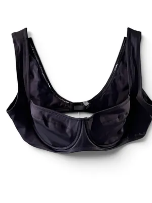 SKIMS Shaping Swim Unlined Underwire Bikini Top NWT Black XL Shaper Bra Festival thumbnail 3
