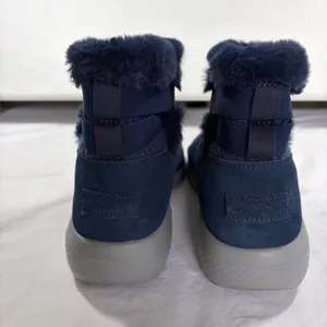 Skechers On-the-GO Joy Bundle Up Navy Blue Faux Fur‎ Suede Boots Womens 9.5 thumbnail 7