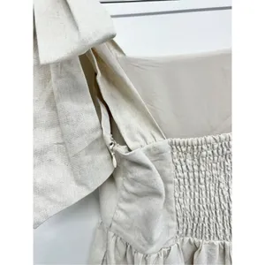MIOU MUSE Dress Size Small Bow Tie A-Line Mini Linen Blend NWT‎ thumbnail 9
