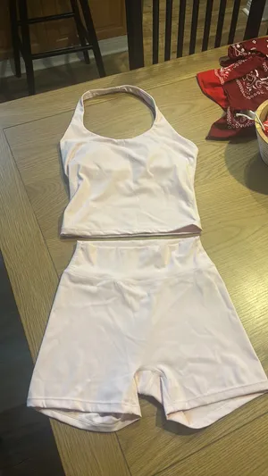 Pink workout set White thumbnail 2