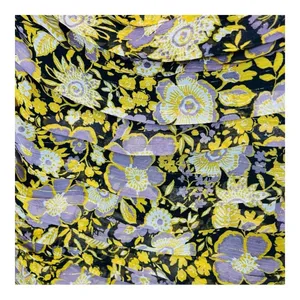 Zara Floral One Shoulder Ruched Mini Dress Size‎ M Yellow Purple Metallic NWT thumbnail 5