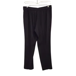 Babaton Dark Navy Blue Pull On Mid Rise Satin Lounge Parker Palazzo Pants Size 6 thumbnail 2
