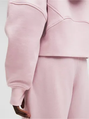 NWT Lululemon waist length oversized hooded scuba size xs/s porcelain pink thumbnail 5
