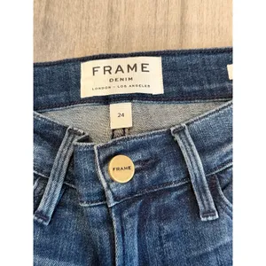 FRAME Granville Skinny Jeans Blue Distressed Low Rise Stretch Womens Size 24 thumbnail 5