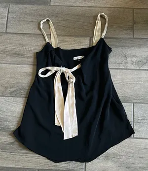 Camisole Black Cream Tie Front Size undefined thumbnail 1