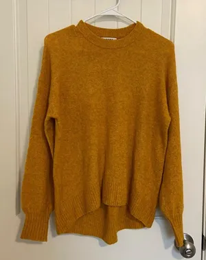 NWOT | Old Navy‎ women’s soft knit deep yellow sweater — small thumbnail 1