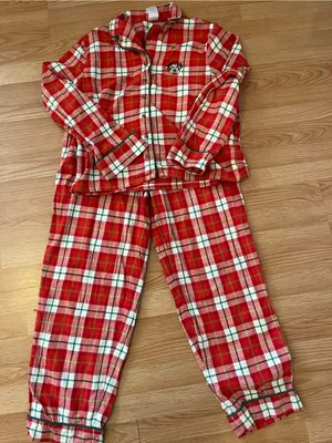 Disney Red Plaid Women's Pajama Set thumbnail 1