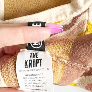 THE KRIPT Womens Swoosh Knit Retro 70s Swirl Halter Boho Festival Top Size XS/S‎ thumbnail 7