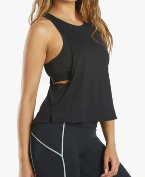 Free people black rise to run cami size large thumbnail 1