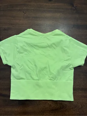 Aerie Offline Top Women’s XS Green Short Sleeve Workout Shirt Athletic Cropped thumbnail 3