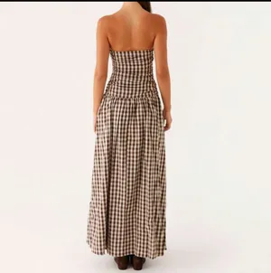Boutique Brown checkered maxi Dress thumbnail 5
