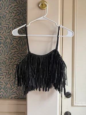 sequin fringe top thumbnail 1