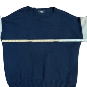 VICI Colorblock Knit Sweater Navy Rust Cream Casual‎ Chic sz L thumbnail 7