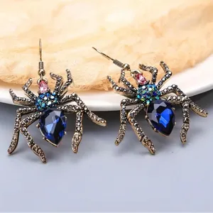 Silver Spider Dangle Earrings Whimsigoth Goth Witchy Edgy Grunge Halloween thumbnail 5