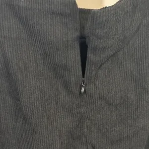 Halara Black Corduroy Skirt Mini Side Slit Zipper Closure Women Large NWT Preppy thumbnail 4