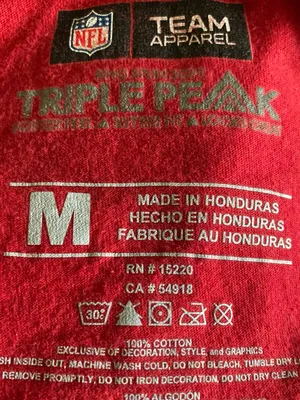 NFL TEAM APPAREL SF 49ers short sleeve pullover t-shirt vintage red gold size M thumbnail 4