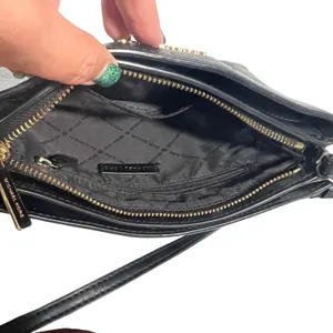 Michael‎ Kors Trisha Crossbody Women Medium Black Pebbled Leather Gold Hardware thumbnail 9