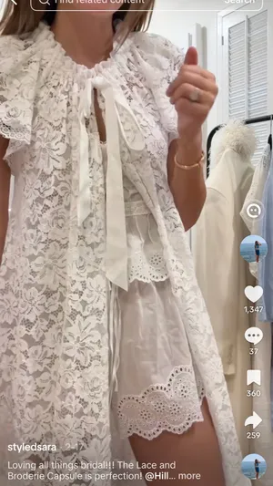 NWT Hill House “The Lace Coco Duster” thumbnail 2