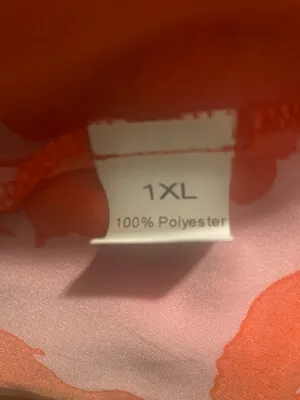 Plus size casual dress women's floral print short sleeve surplice neck ruffle trim asymmetrical hem wrap dress. Orange size 1xl. Like new thumbnail 5