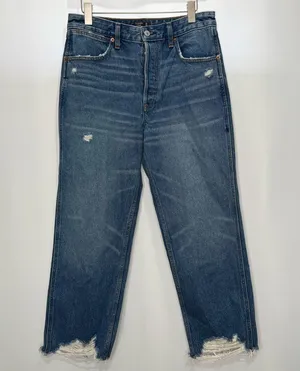 Annie High Rise Ankle Straight Jeans thumbnail 1