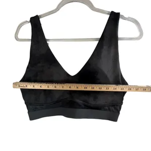 Fabletics Onyx Smudge V Neck Strappy Back M Support Sports Bra L‎ Diamond Dye thumbnail 5