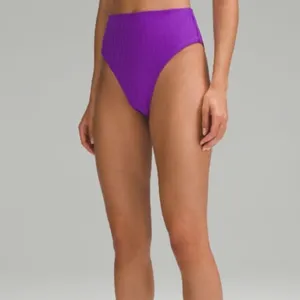 NWT Lululemon Ribbed High-Waist Skimpy-Fit Swim Bottom Atomic Purple- Size 8 thumbnail 2
