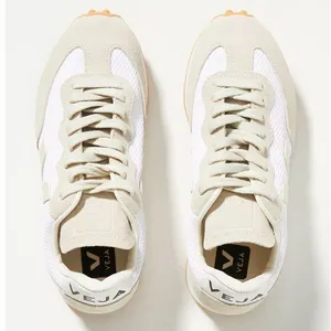 Veja Rio Branco‎ Alveo Mesh Suede Leather Sneakers White Pierre / Natural 12 thumbnail 3