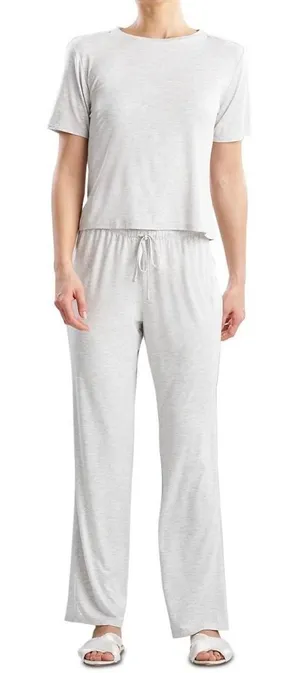 Natori Feathers Essentials Pajama Set Light Heather Grey Sustainable Size S thumbnail 1