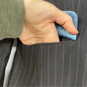 Ann Taylor Grey Pinstripe Women Blazer Jacket 4 Button Down Dark Academia Preppy thumbnail 5
