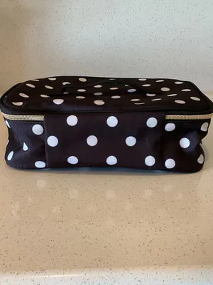kate spade Black with White Polka Dot Insulated Lunch Carrier thumbnail 3