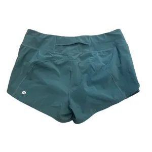 Lululemon Play Off The Pleats Short Size 8 Teal Blue Athletic Running Shorts thumbnail 3