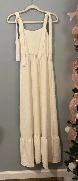 off white So brand maxi dress with tie straps thumbnail 1