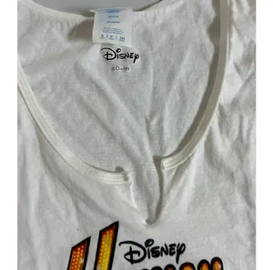 Disney White ‘Hannah Montana’ Y2K Graphic Tank Crop Top T-Shirt Tee Size S 🎤✨ thumbnail 4