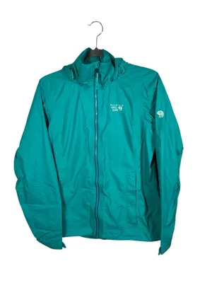 Mountain Hardwear Plasmic Ion‎ Rain Jacket Women’s Medium Teal Waterproof thumbnail 2
