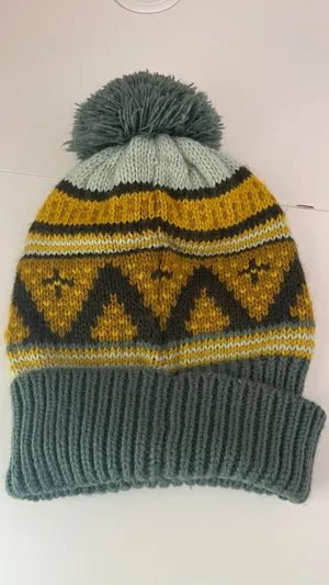 Arc’teryx Vintage Nordic Pom Pom Beanie Hat Green Mustard Yellow Winter Gorpcore thumbnail 3