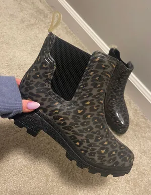 Leopard Rain Booties Multi Size 7 thumbnail 4
