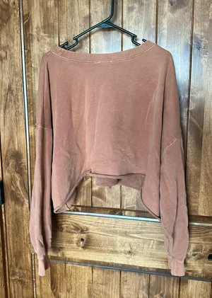 Brown cropped crewneck Size M thumbnail 2