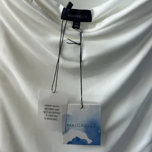MAJORELLE Clara Ruffle Hem Strapless Mini Dress in White Bridal Medium NWT thumbnail 5