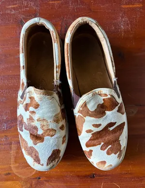 Cowhide Platform Shoes Brown Size 6 thumbnail 1